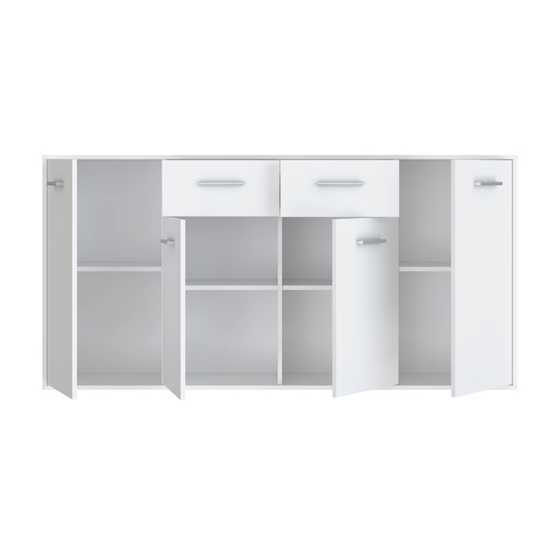Comoda Drepen melamina alb 162.3x34.2x81.7 cm - 4 | YEO