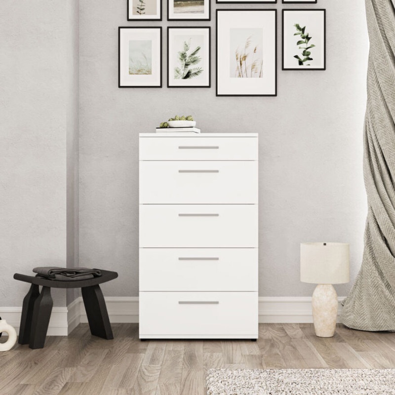 Comoda Lacci, Pako World, Alb, 60x44x108 cm - 1 | YEO