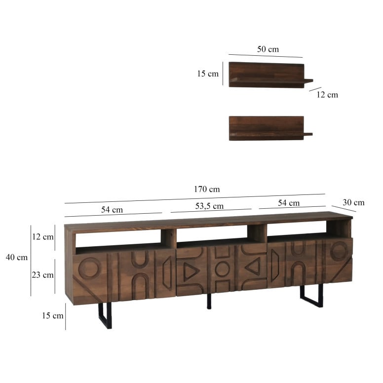 Comoda TV Aristo - Walnut - 2 | YEO