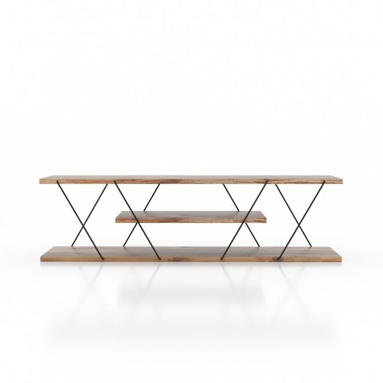 Comoda TV Canaz Negru-Walnut - 2 | YEO