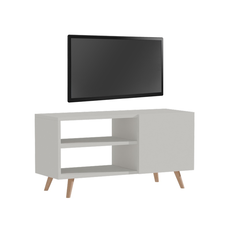 Comoda TV Orianne melamina alb-natural 90x32x46 cm