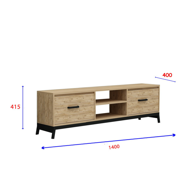 Comoda TV Retro Feza Atlantic Pine - 3 | YEO