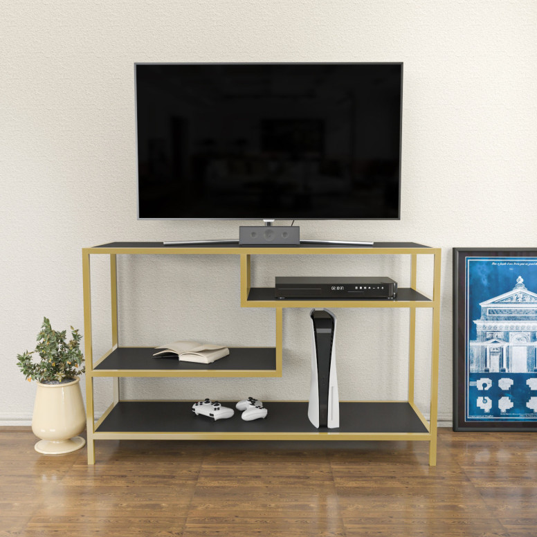 Comoda TV Robbins - Gold, Antracit