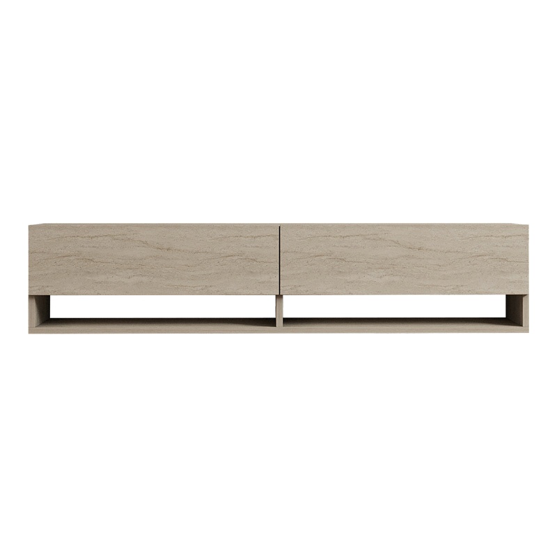 Comoda TV suspendata Melosa, Pako World, Travertin 141x30x31 cm