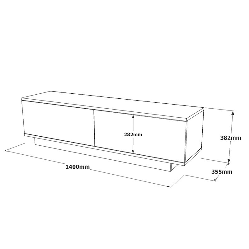 Comoda TV Zoeva wenge 140x.35x38.2cm