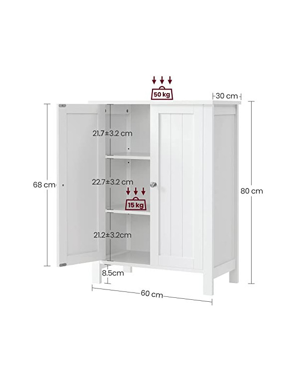 Consola de depozitare Vasagle, BCB60W - 1 | YEO