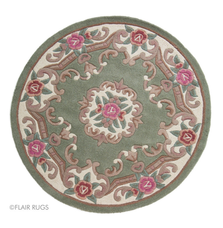 Covor Aubusson Verde 120X120 cm, rotund, Flair Rugs - 1 | YEO