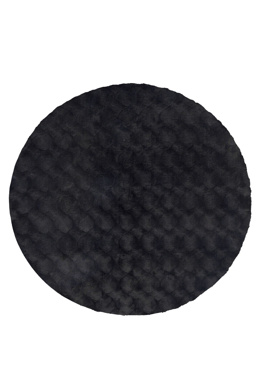 Covor rotund Diamond Cut Antracit 120x120 cm