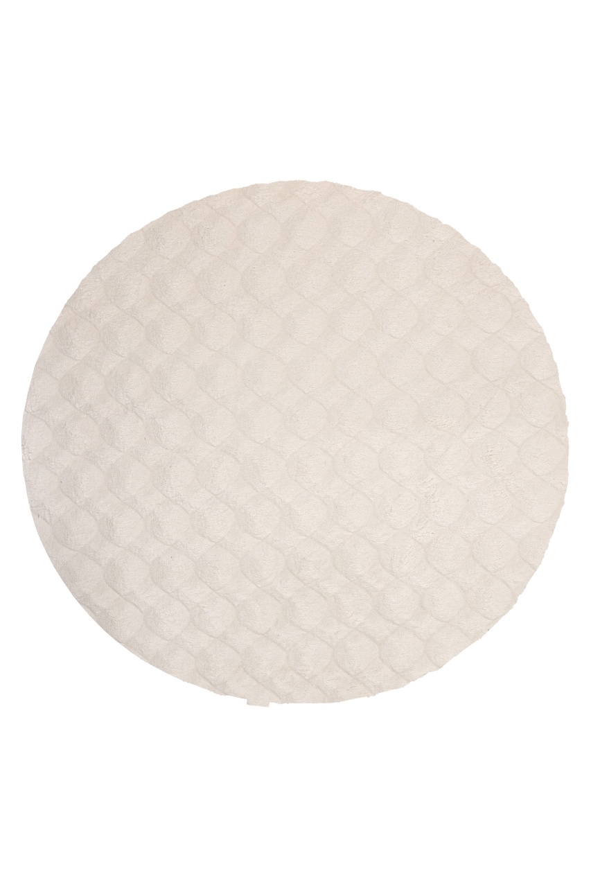 Covor rotund Diamond Cut Crem 200x200 cm