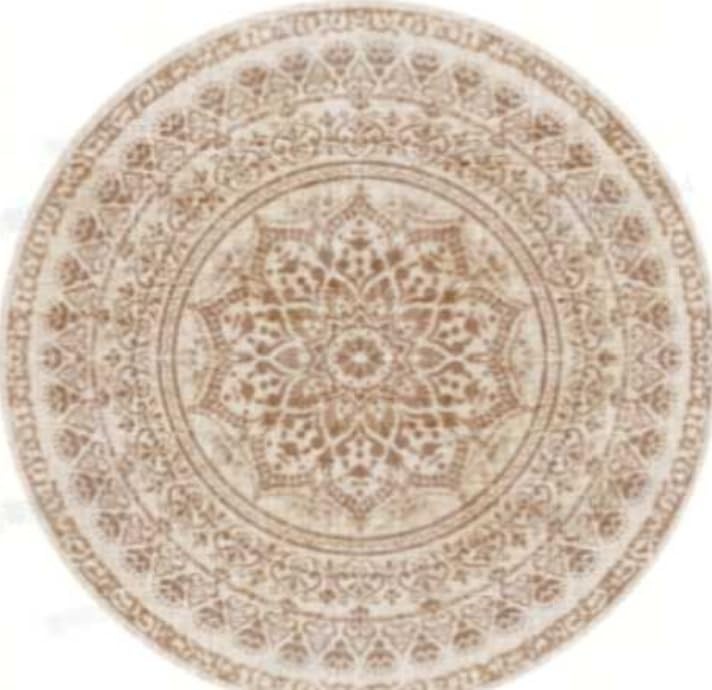 Covor rotund Songmics Maro deschis 120x120 cm