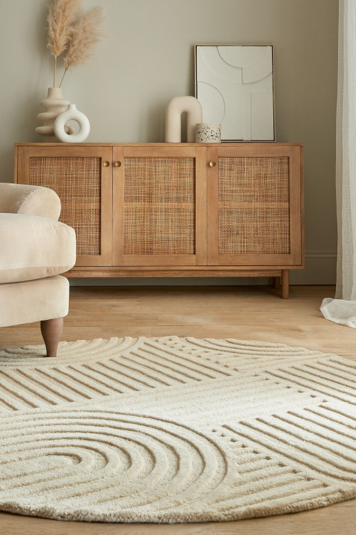 Covor Zen Garden Natural 160X160 cm, rotund, Flair Rugs