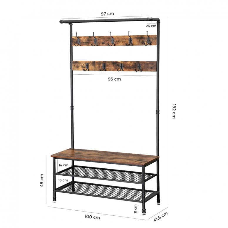 Cuier Vasagle, 97x41.5x182cm - 4 | YEO