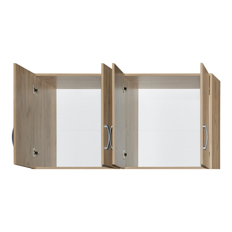 Dulap 4 usi cu 2 sertare si etajera Zelia Maro 120x42x240 cm - 2 | YEO