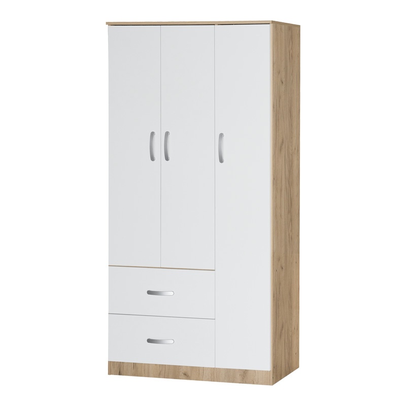 Dulap cu 2 usi si sertare Zelia Maro 90x42x180 cm