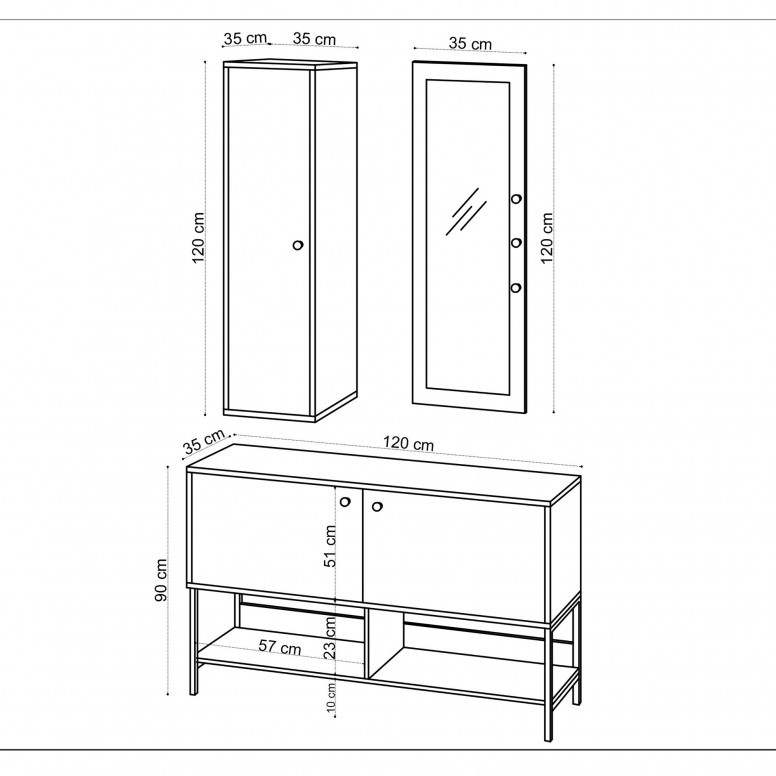 Dulap Pantofi Chumo - Sapphire Oak - 4 | YEO