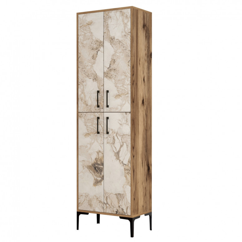 Dulap Pentru Baie Berlina Walnut-Alb - 4 | YEO