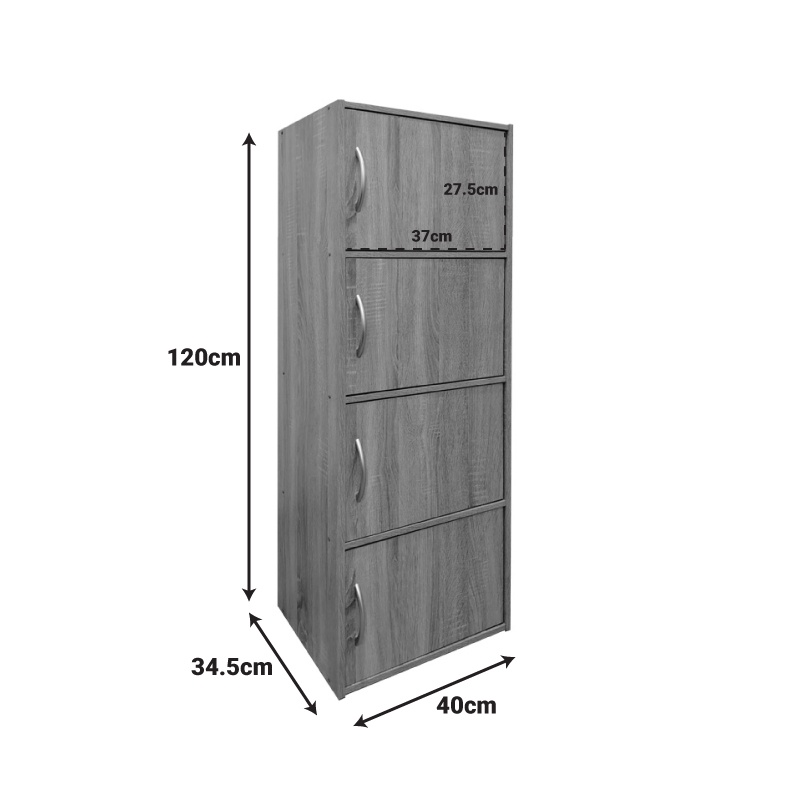 Dulap soldat Gabino I Alb 40x34.5x120 cm