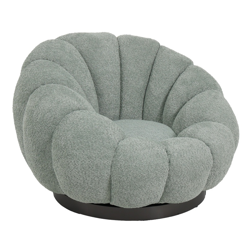 Fotoliu rotativ cu taburet Nester, Pako World, Verde deschis, 98x97x69 cm - 1 | YEO