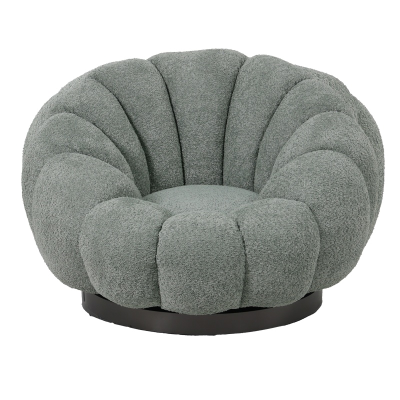 Fotoliu rotativ cu taburet Nester, Pako World, Verde deschis, 98x97x69 cm - 3 | YEO