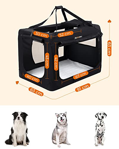 Geanta de transport animale, Feandrea, Negru, 91.0x63.0x63.0 cm - 3 | YEO