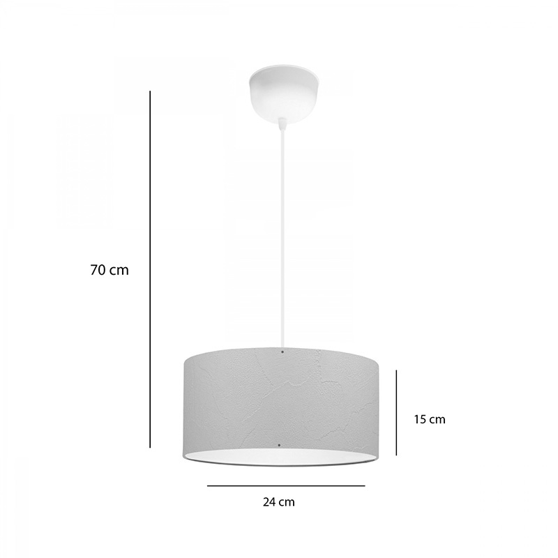 Lampa Atop, Pako World, E27, Gri, 24x24x15 cm