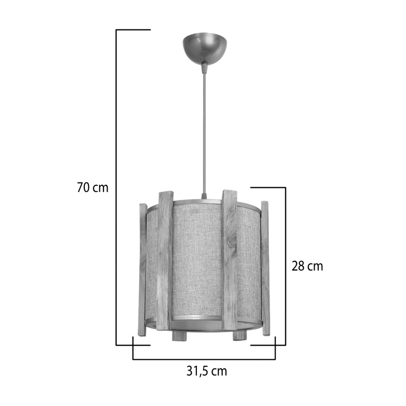Lampa Lidya, Pako World, E27, Bej, 31x31x28 cm