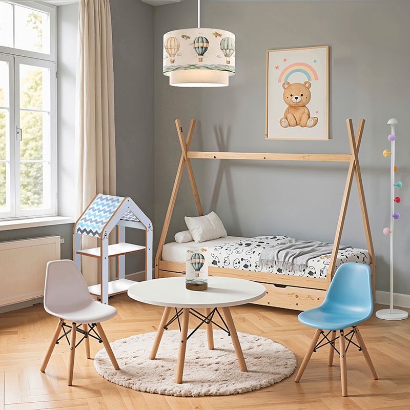 Lampa pentru copii Balon, Pako World, Multicolor, 15x15x30 cm