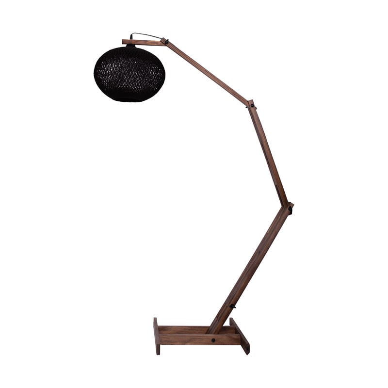 Lampadar Gaia E27 maro-negru D30x160cm