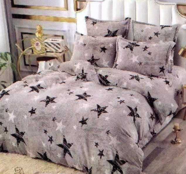 Lenjerie cocolino cu elastic 180x200 Crayon Star (Cocolino)