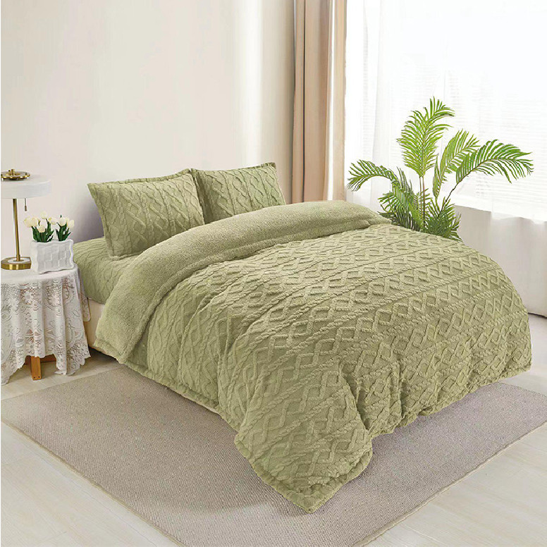 Lenjerie cu Blanita Dreamy V1 Verde 4 piese (Cocolino)