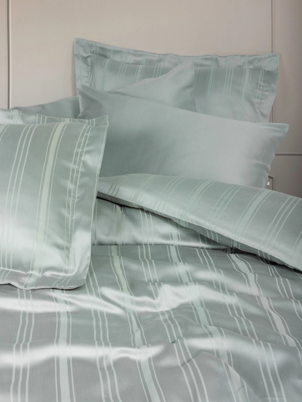 Lenjerie Stripe Mint (Bambus) - 2 | YEO
