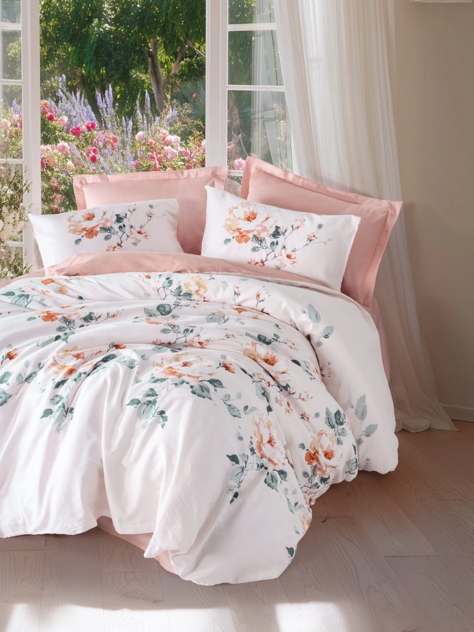 Lenjerie Verna Roz (Bumbac 100%)