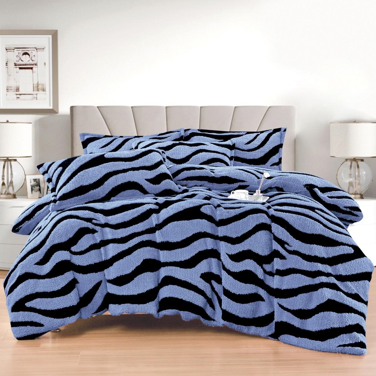 Lenjerie Zebra V108 cu elastic 180x200 cm, 4 Piese (Cocolino)