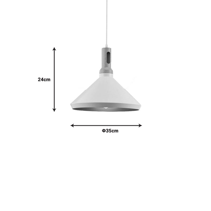 Lustra Denvel metal alb-auriu 35x35x124 cm - 1 | YEO