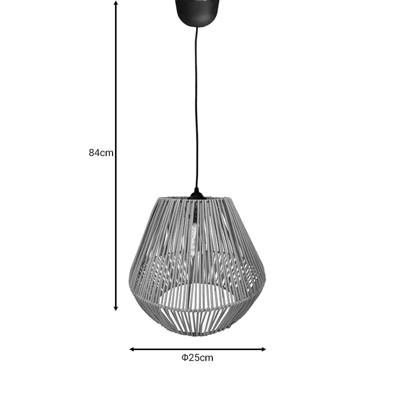 Lustra Lilabel din ratan culoare naturala 25x25x84 cm