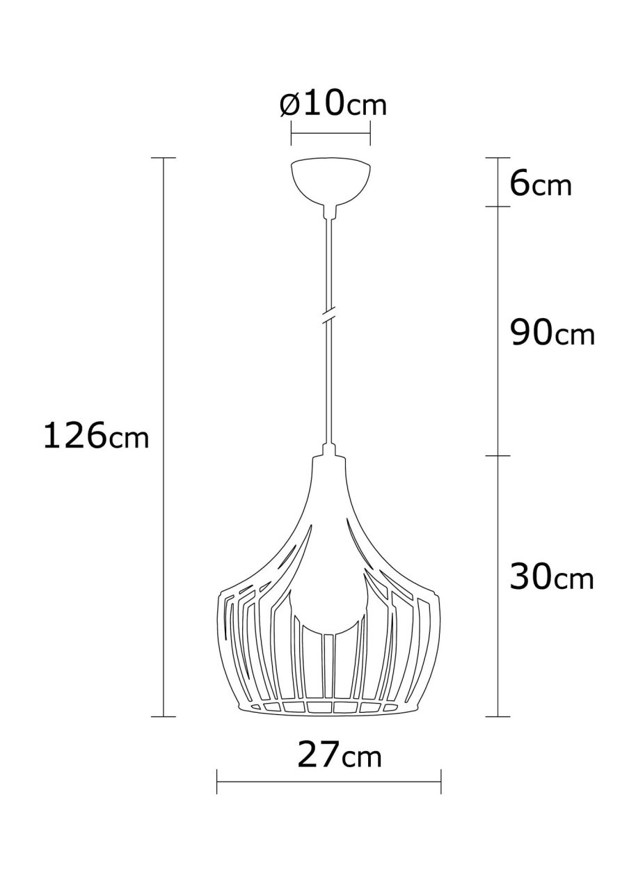 Lustra Mezopotamya Auriu 27x27x126 cm