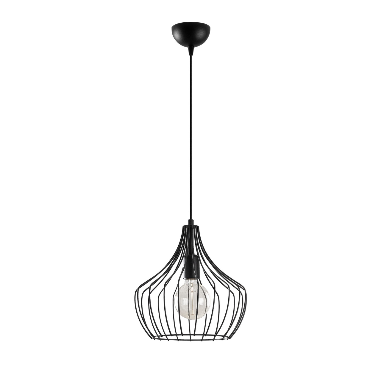 Lustra Mezopotamya Negru 27x27x126 cm - 4 | YEO