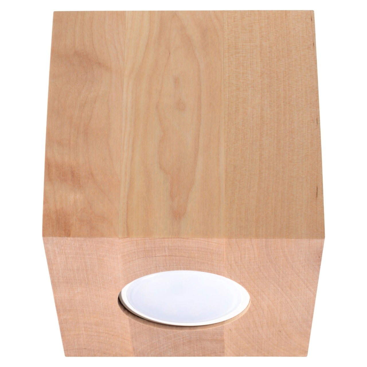 Lustra Quad din lemn, Natural 10x10x10 cm