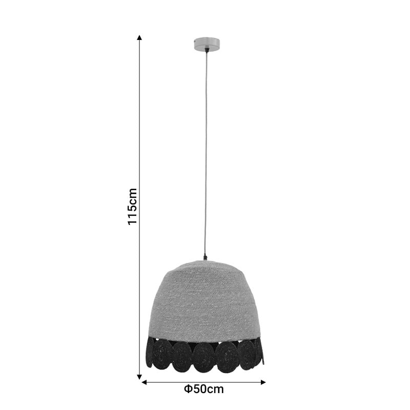 Lustra Sonro E27 natural 50x50x115 cm