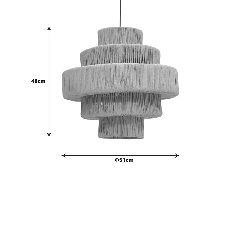 Lustra Spelo maro din hartie presata si fier 51x51x148 cm