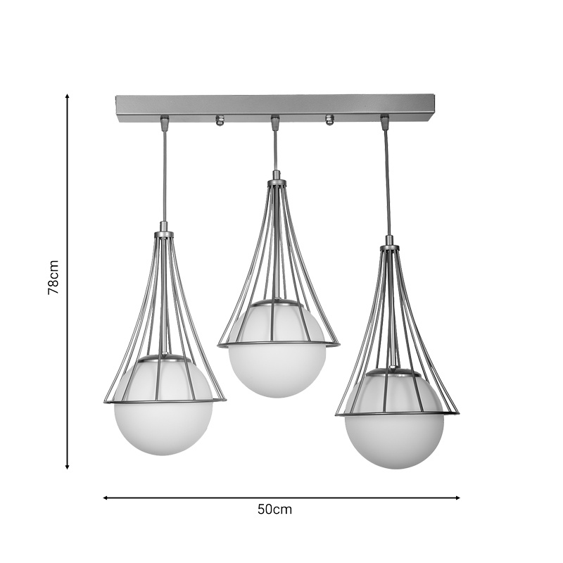 Lustra Udren Pako World Alb 50x20x78 cm