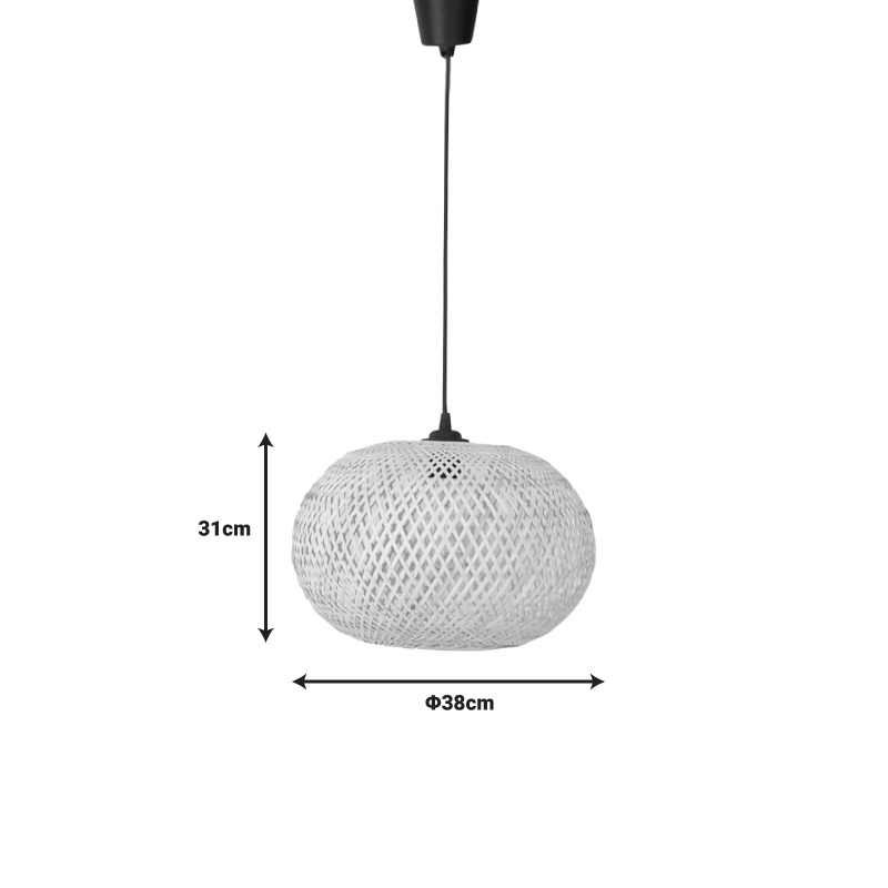 Lustra Universe E27 bambus natural 38x38x31+ cm - 2 | YEO