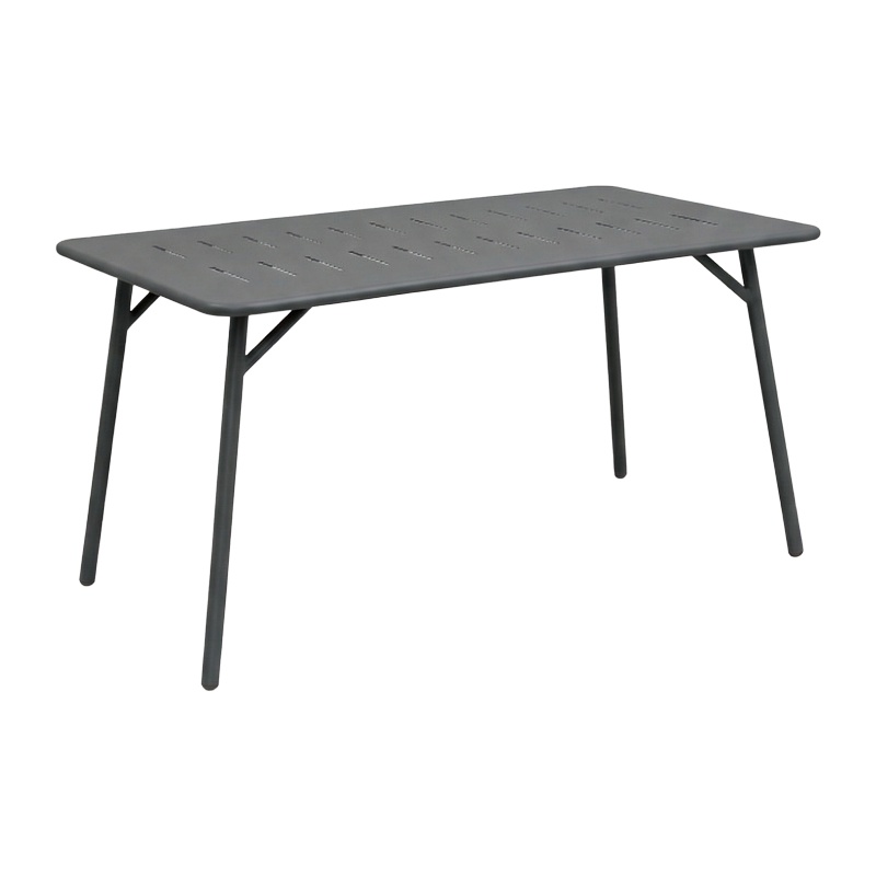 Masa de gradina, Moraja, Negru, 80x140x72 cm