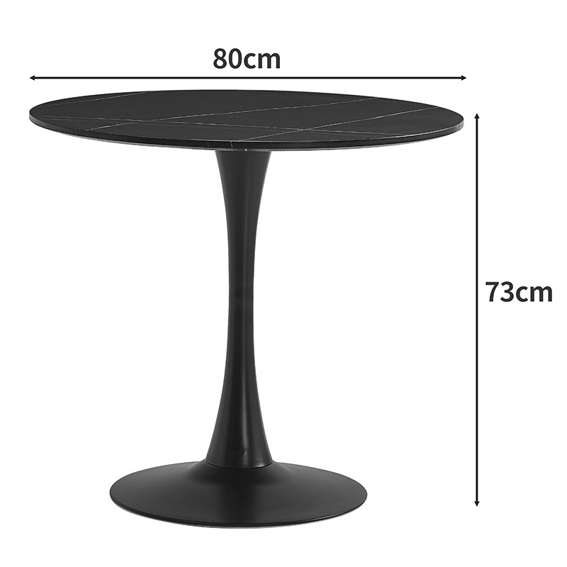Masa dining Balou II, Pako World, MDF, Negru, 80x80x75 cm