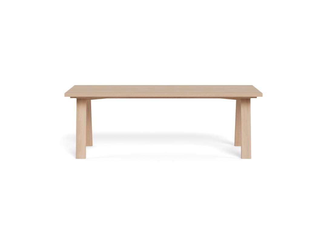 Masa dining Lamberth, Alb, 75x220x100 cm - Imagine 3