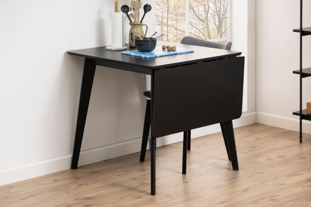 Masa dining Roxby, Negru, 76x120x80 cm - Imagine 3