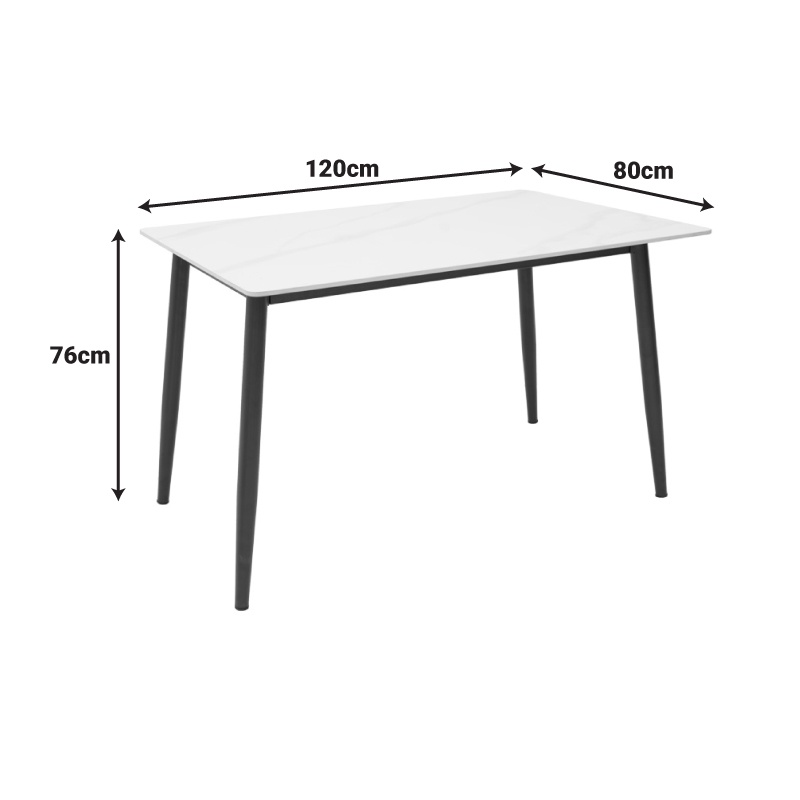 Masa Gustas I Alb 120x80x76 cm - 5 | YEO