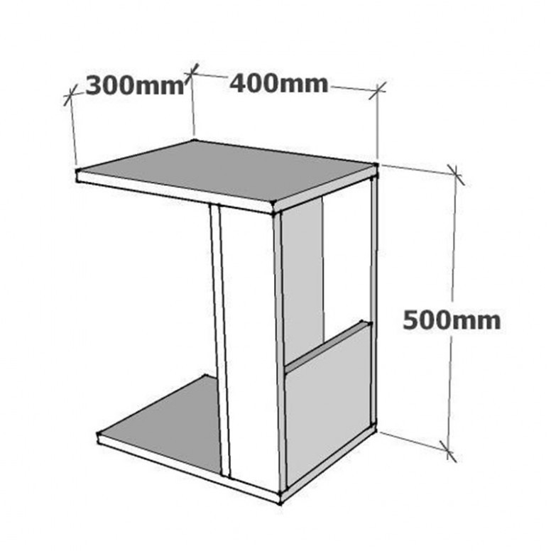 Masuta Auxiliara Zane Antracit 40x30x50 cm - 3 | YEO