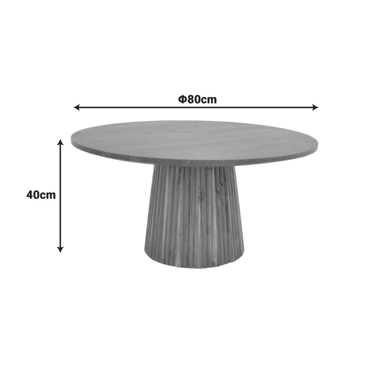 Masuta de cafea Canicule II Natural 80x80x40 cm