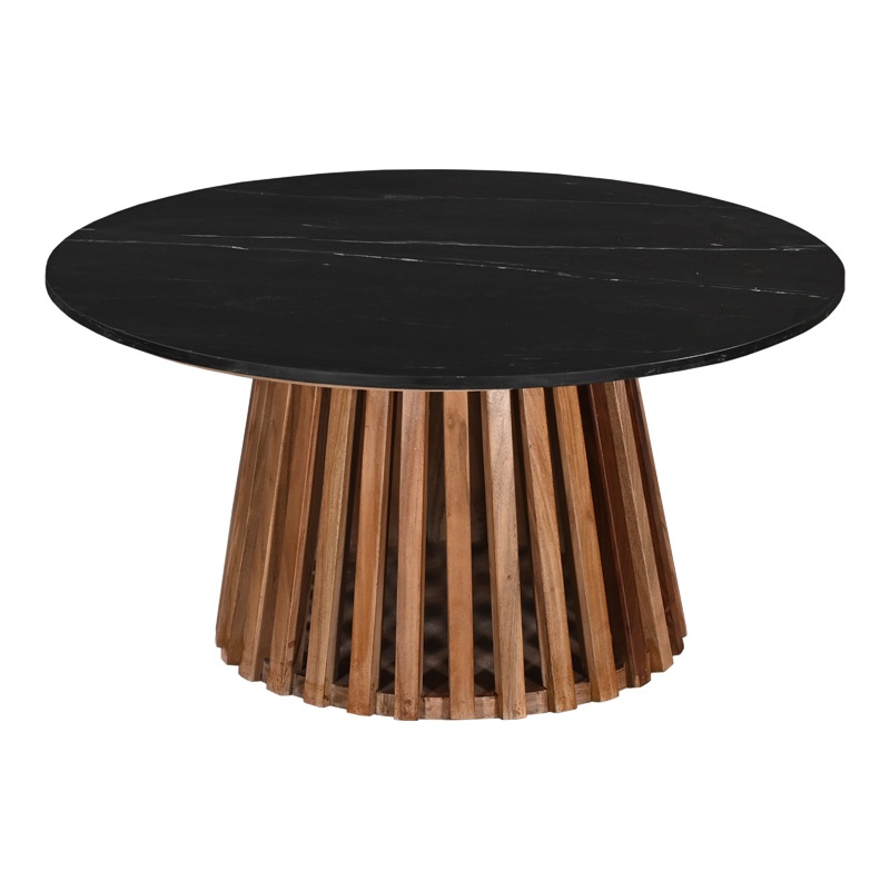 Masuta de cafea Mable boho Negru 100x100x45 cm - 1 | YEO
